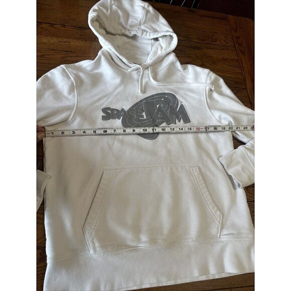 MEN'S Small White Space Jam Hoodie Sweatshirt NWT $69.95 Medium P26 - Picture 5 of 8
